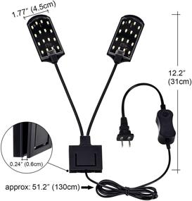 img 3 attached to Enhance Your Aquarium with WEAVERBIRD Double Head Aquarium Fish Tank Light: 15W 32 LED Clip Lamp for 8-15 Inch Fish Tank