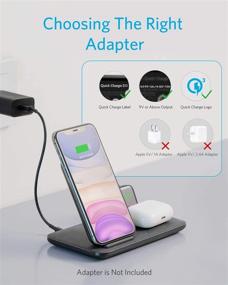 img 1 attached to 🔌 Anker PowerWave 3 in 1 Wireless Charging Station for Apple iWatch, iPhone 12, SE, AirPods Pro - Qi-Certified Stand