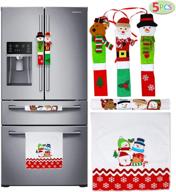 🎅 joyin christmas kitchen appliance handle covers: festive indoor decoration set for refrigerator, oven, dishwasher - xmas party supplies logo