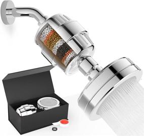 img 4 attached to 🚿 15-Stage Filtered Shower Head Combo with High-Pressure & Vitamin Infused System to Soften Water, Remove Chlorine, Heavy Metals & Impurities for Rejuvenated Skin & Hair