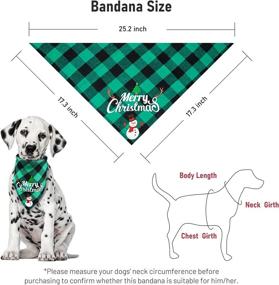 img 1 attached to 🐶 2 Pack Dog Bandanas - Christmas & Halloween Dog Scarves for Pets - Washable Cotton Neckerchief - Pet Costume Accessories for Cats & Dogs