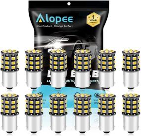 img 4 attached to 🚗 Alopee 12PCS Bright Warm White LED Car Replacement Bulb: 1156 BA15S 1141 1073 7506 1003 Running Light, Backup Light, Turn Signal Light, Brake Light RV Camper Light 12V DC 33SMD 2835 Chipsets