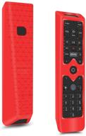 🔴 thickened red silicone protective case for xfinity comcast xr15 voice control remote: shockproof bumper, sleeve holder with battery back cover - remote case skin protector logo