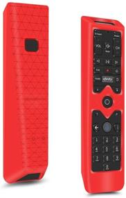 img 4 attached to 🔴 Thickened Red Silicone Protective Case for XFinity Comcast XR15 Voice Control Remote: Shockproof Bumper, Sleeve Holder with Battery Back Cover - Remote Case Skin Protector