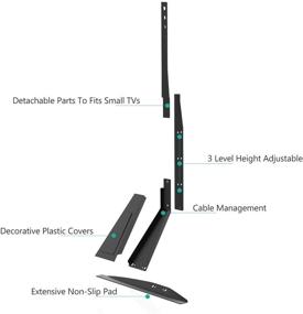 img 2 attached to 📺 WALI Universal TV Stand Table Top for LCD Flat Screen TVs, 22-65 inch, VESA 800x400mm