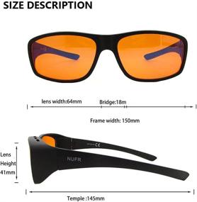 img 2 attached to NUFR Fitover Blue Light Blocking Computer Glasses For Women And Men -Fit Over Prescription Or Reading Eyeglasses Computer Gaming Glasses (2 Pack-Black&Amp