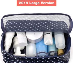 img 1 attached to 🧳 Hanging Toiletry Cosmetic Organizer: sleek, durable and waterproof for your travel essentials!