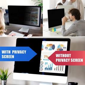 img 2 attached to 🖥️ VIYOYA 20 Inch Computer Privacy Screen Filter - (16:9 Aspect Ratio) - Anti-Glare & Anti-Scratch with 97% UV Protection - Privacy Screen Protector Film for Widescreen PC LCD Monitor