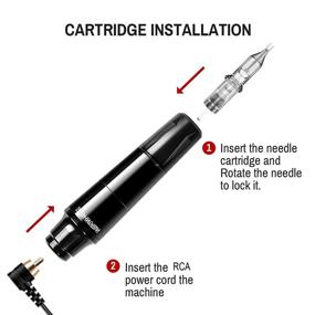 img 2 attached to 🐛 Wormhole Cartridge Tattoo Kit for Beginners: Professional Complete Tattoo Pen Kit TK108A (Black)