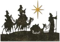 🎄 sizzix тонкие ножи wise men от tim holtz, 2 штуки, многоцветные, 5.25" x 2.75" - 1.5" x 2.25 логотип