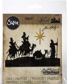 img 3 attached to 🎄 Sizzix Тонкие ножи Wise Men от Tim Holtz, 2 штуки, многоцветные, 5.25" x 2.75" - 1.5" x 2.25