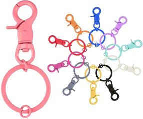 img 4 attached to 🔗 FSYEEL 40-Piece Colorful Metal Swivel Lobster Clasp Spring Snap Keychain Clips - Alloy Key Ring Clips, Swivel Trigger Clasps, Fastener Hooks, Hanging Buckles - Perfect for Jewelry Making in Random Colors