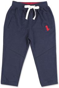img 4 attached to Peecabe Adjustable Embroidery Sweatpants Drawstring Boys' Clothing