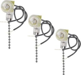 img 4 attached to 🔘 Zing Ear ON-Off Ceiling Fan Light Switch - Second Generation ZE-109 Two-Wire Switch for Hunter Ceiling Fans With Light - Compatible, 3-Pack (Nickel)