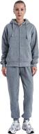 comfy and stylish velour tracksuit set: women's 2-piece joggers outfit logo