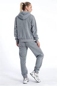 img 2 attached to Comfy and Stylish Velour Tracksuit Set: Women's 2-Piece Joggers Outfit