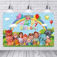 fun-filled cartoon family happy birthday party banner - vibrant 5 x 3ft decoration photography background for memorable photo studio, baby shower & birthday party supplies! logo