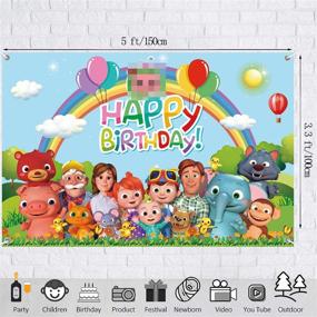 img 3 attached to Fun-filled Cartoon Family Happy Birthday Party Banner - Vibrant 5 x 3ft Decoration Photography Background for Memorable Photo Studio, Baby Shower & Birthday Party Supplies!