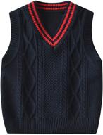 🧥 sleeveless waistcoat knitted boys' sweater pullover for contemporary stylish apparel logo