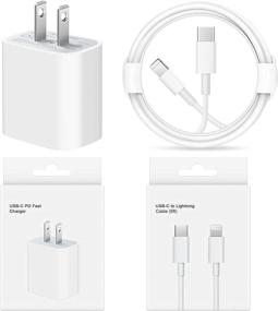 img 4 attached to 🔌 Apple Certified 20W Зарядное устройство: Совместимое с Lightning и Сверхэффективное решение для зарядки