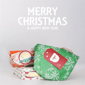 img 3 attached to 🎁 KIDPAR 420 шт. Самоклеящихся ярлыков для подарков на рождество - Идеально подходят для фестивальных подарков, упаковочной бумаги, подарочных сумок и праздничных украшений - Праздничные этикетки-наклейки.