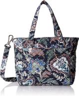 👜 stylish and practical: explore the vera bradley cotton multi-strap shoulder satchel purse logo