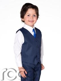 img 3 attached to 👔 Boys Blue Formal Suit Set with Neck Tie, 3 Months - 7 Years – Shiny Penny