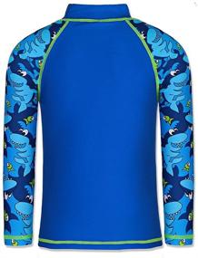 img 1 attached to 🏊 TFJH E Kids Boys Swimsuit: Stay Sun-Safe with UPF 50+ UV Protection 2PCS Fish Swimwear