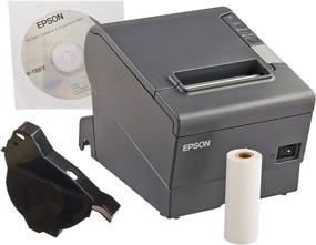img 1 attached to 🖨️ Efficient TM-T88v Powered USB Receipt Printer in Dark Gray - No PS180 Required!