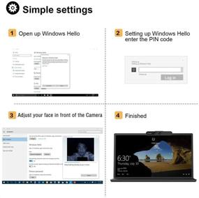 img 2 attached to 🎥 Kaysuda USB IR Camera for Windows Hello Windows 10, RGB 720P Webcam with Microphone for Streaming Video Conference and Recording - Skype & Online Meetings