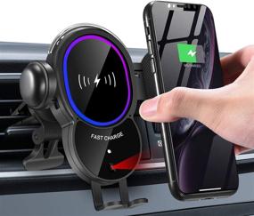 img 4 attached to 📲 WALOTAR Wireless Car Charger Mount: Electric Auto-Clamping 10W Qi Fast Charging Air Vent Cell Phone Holder for iPhone 12 Pro Max/11 Pro Max/XS/XR/X/8, Samsung S20/S10/S9/S8, Note 10