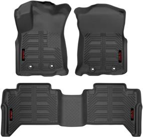 img 4 attached to 🚗 Аксессуары Gator 79615: Премиальные черные коврики для пола для пикапа Toyota Tacoma Double Cab 2018-20 - набор комбинированных ковров для передних и задних сидений