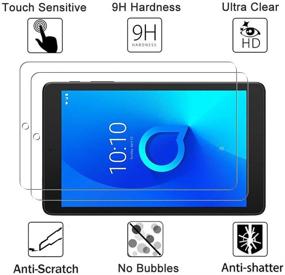 img 3 attached to [2-Pack] GOZOPO Scratch Resistant Bubble-Free Screen Protector for Alcatel Joy Tab/Joy Tab 2/Joy Tab Kids and Alcatel 3T 8'' Inch - 2019 Tempered Glass Screen Film