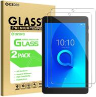 [2-pack] gozopo scratch resistant bubble-free screen protector for alcatel joy tab/joy tab 2/joy tab kids and alcatel 3t 8'' inch - 2019 tempered glass screen film logo