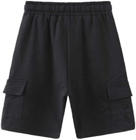 img 1 attached to Cromoncent Elastic Lightweight Drawstring Boys' Clothing with Pockets