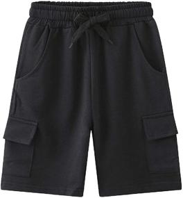 img 2 attached to Cromoncent Elastic Lightweight Drawstring Boys' Clothing with Pockets