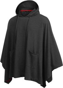 img 1 attached to 👘 COOFANDY Unisex Fashion Hooded Poncho Cape Cloak Coat with Pocket – Stylish Hoodie Pullover for Casual Comfort