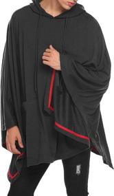 img 4 attached to 👘 COOFANDY Unisex Fashion Hooded Poncho Cape Cloak Coat with Pocket – Stylish Hoodie Pullover for Casual Comfort