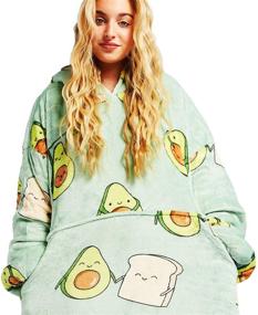 img 2 attached to The Oodie Blanket Hoodie: Premium Wearable Blanket for Adults and Kids in All Patterns and Colors