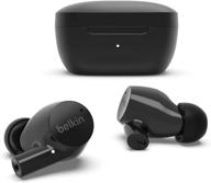 🎧 belkin soundform rise беспроводные наушники true wireless с беспроводной зарядкой - черный, защита от пота и воды ipx5, глубокие басы для iphone, galaxy, pixel и других устройств. логотип