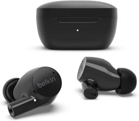 img 4 attached to 🎧 Belkin SoundForm Rise беспроводные наушники True Wireless с беспроводной зарядкой - черный, защита от пота и воды IPX5, глубокие басы для iPhone, Galaxy, Pixel и других устройств.