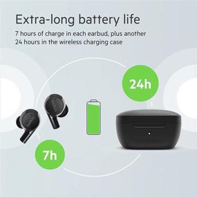 img 3 attached to 🎧 Belkin SoundForm Rise беспроводные наушники True Wireless с беспроводной зарядкой - черный, защита от пота и воды IPX5, глубокие басы для iPhone, Galaxy, Pixel и других устройств.