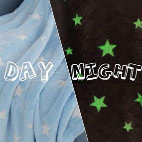 img 3 attached to 🌟 Jinchan Star Blanket Blue Throw: Glow in The Dark, Flannel Fleece, 50x60 Inch - Perfect Winter Gift for Baby, Kids, and All Seasons!