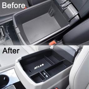 img 1 attached to Enhance Storage and Organization with SenLuKit Center Console Organizer Tray for VW Volkswagen Atlas