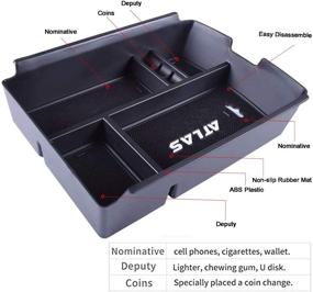 img 2 attached to Enhance Storage and Organization with SenLuKit Center Console Organizer Tray for VW Volkswagen Atlas