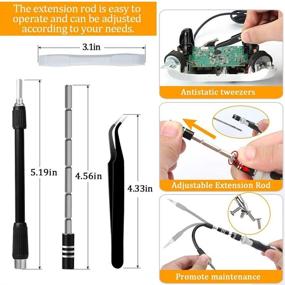 img 2 attached to 🔧 Полный набор отверток E·Durable с точным вращением из 122 предметов: идеальный электронный набор инструментов для ремонта очков, часов, iPhone, Nintendo Switch, камеры, компьютера - включает удобный чехол.