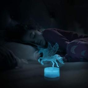 img 1 attached to Unicorn Night Light: Unicorn Gifts For Women: Led Optical Illusion 3D Effect Unicorn Lights Lamp For Girls Bedroom Decoration With Remote Control