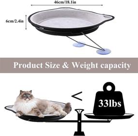 img 3 attached to 🐱 Premium Cat Window Perch: Sturdy Window Mounted Cat Bed with 4 Heavy Duty Suction Cups, Holds up to 33 lbs