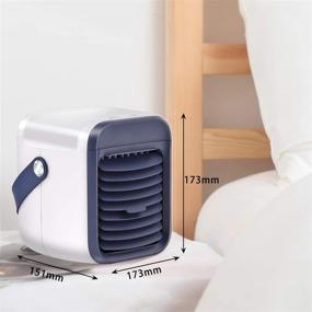 img 3 attached to Portable Spray Humidifier Air Conditioner Fan: 3-in-1 Cooler, Humidifier, Purifier | Rechargeable Battery | 3 Fan Speeds | 7 LED Lights | Home, Kitchen, Office