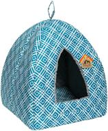 🐱 hollypet 2-in-1 self-warming comfortable triangle cat bed tent house - foldable design for enhanced comfort logo